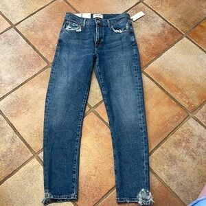 AGOLDE TONI MID RISE STRAIGHT JEANS
